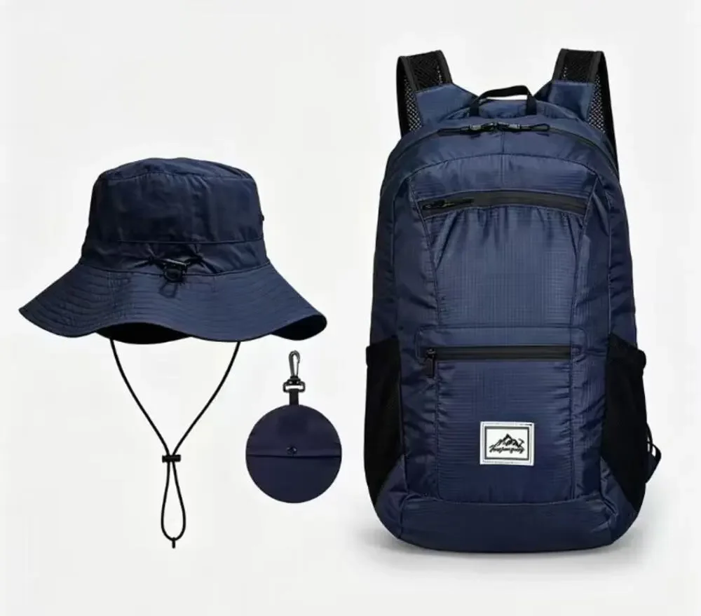 Ultra‑Light Foldable Waterproof Hiking Backpack & Foldable Bucket Hat